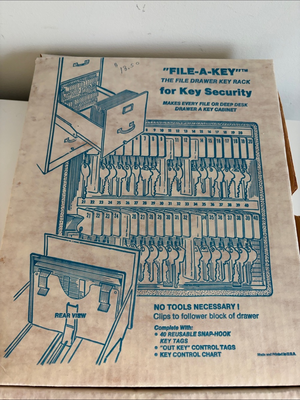 File-A-Key Key Rack Drawer Organizer